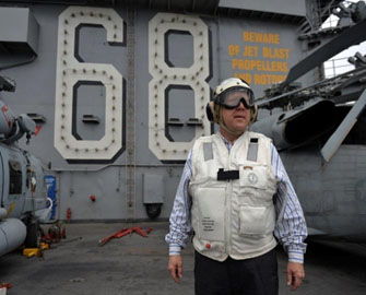 Jim Hovren, Distinguished Visitor Aboard USS NIMITZ